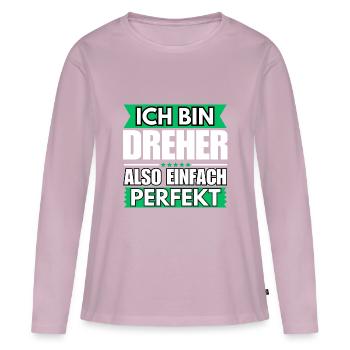 Einfach ein Perfekter Dreher - Frauen Premium Bio Langarmshirt - Altrosa - Vorne - Julia (174cm)