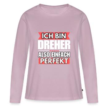 Einfach ein Perfekter Dreher - Frauen Premium Bio Langarmshirt - Altrosa - Vorne - Julia (174cm)