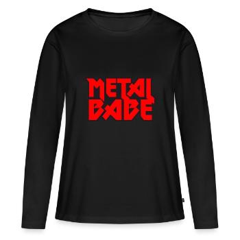 Metal Babe - Heavy Metal - T-shirt manches longues Premium bio Femme - noir - Devant - Julia (174cm)