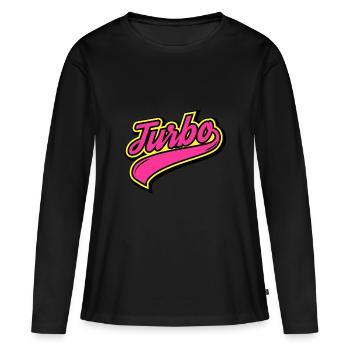 Turbo - T-shirt manches longues Premium bio Femme - noir - Devant - Julia (174cm)