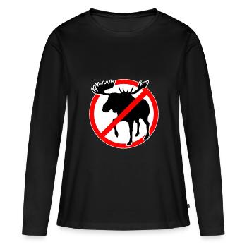 no moose allowed. Moose forbidden - Women's Premium Organic Long Sleeve Shirt - black - Front - Julia (174cm)