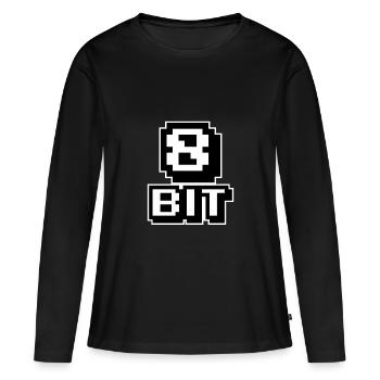 8-bit computers - Women's Premium Organic Long Sleeve Shirt - black - Front - Julia (174cm)