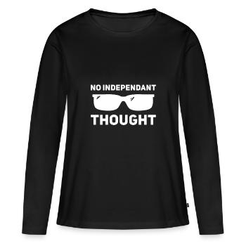 Kein unabhängiger Gedanke - Frauen Premium Bio Langarmshirt - Schwarz - Vorne - Julia (174cm)