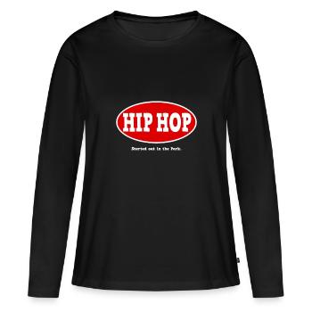 Commencé dans le parc. Hip-hop - T-shirt manches longues Premium bio Femme - noir - Devant - Julia (174cm)