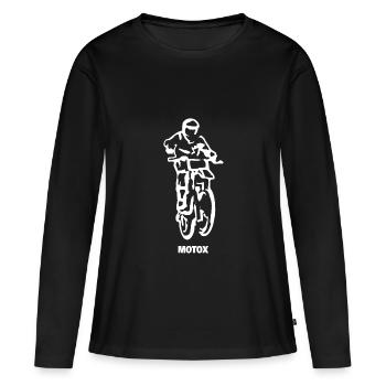 MOTOCROSS MOTX - T-shirt manches longues Premium bio Femme - noir - Devant - Julia (174cm)
