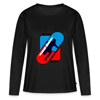 Prendre - Le vôtre - Médicament - Sports - T-shirt manches longues Premium bio Femme - noir - Devant - Julia (174cm)