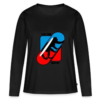 Prenez votre médicament - Monkeys - T-shirt manches longues Premium bio Femme - noir - Devant - Julia (174cm)