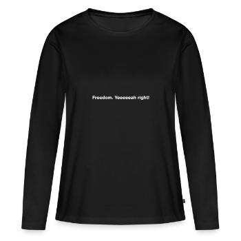 Liberté - T-shirt manches longues Premium bio Femme - noir - Devant - Julia (174cm)
