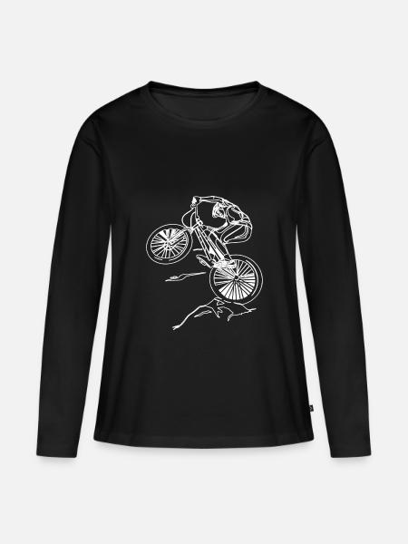 Freeride Trial Bike Cycling - Women's Premium Organic Long Sleeve Shirt - black
