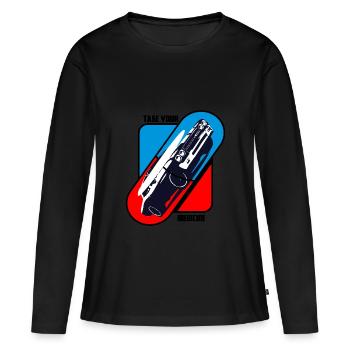 Prenez votre médicament - Muscle Cars - T-shirt manches longues Premium bio Femme - noir - Devant - Julia (174cm)