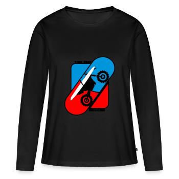 Prenez votre pilule médicinale - Motocross - T-shirt manches longues Premium bio Femme - noir - Devant - Julia (174cm)
