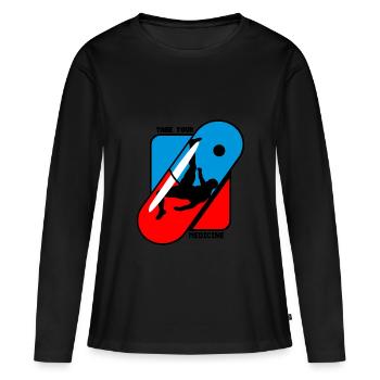 Prenez Votre Médicament - Pilule - Football - T-shirt manches longues Premium bio Femme - noir - Devant - Julia (174cm)