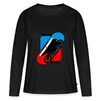 Prenez votre médicament - Moto de course - T-shirt manches longues Premium bio Femme - noir - Devant - Julia (174cm)