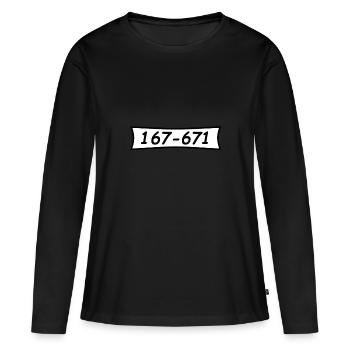 Panzerknacker numéro 167 671 - T-shirt manches longues Premium bio Femme - noir - Devant - Julia (174cm)