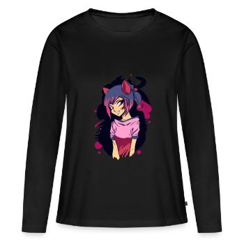Cosplay - T-shirt manches longues Premium bio Femme - noir - Devant - Julia (174cm)