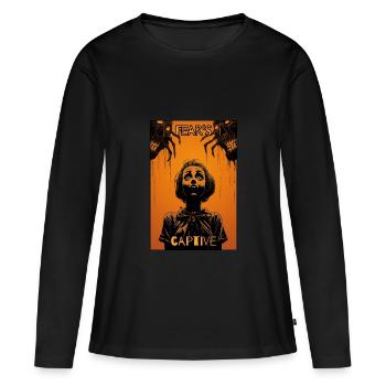 Pour les fans d’horreur et les prisonniers de la peur - T-shirt manches longues Premium bio Femme - noir - Devant - Julia (174cm)