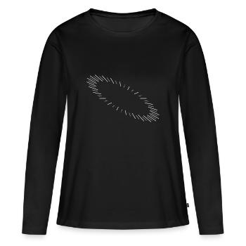 abstract pattern in the form of an ellipse - Women's Premium Organic Long Sleeve Shirt - black - Front - Julia (174cm)
