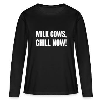 Farmers and farmers - Women's Premium Organic Long Sleeve Shirt - black - Front - Julia (174cm)