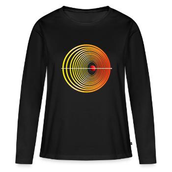 Physique de l’illustration de l’effet Doppler - T-shirt manches longues Premium bio Femme - noir - Devant - Julia (174cm)