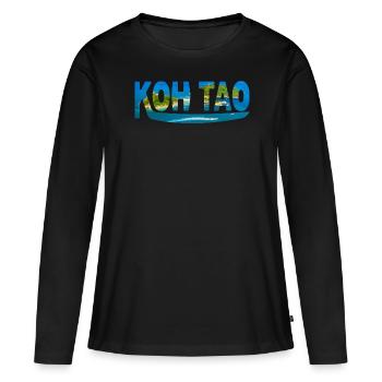 Koh Tao -Island Paradise - Holidays - Diving - Women's Premium Organic Long Sleeve Shirt - black - Front - Julia (174cm)