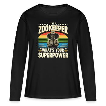 Zookeeper Zookeeper - Women's Premium Organic Long Sleeve Shirt - black - Front - Julia (174cm)