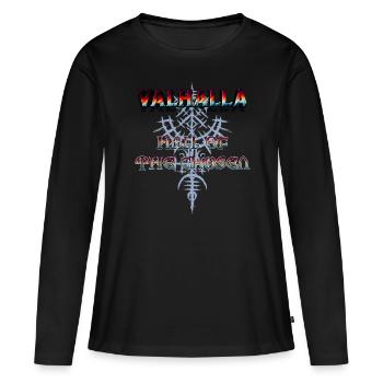 Valhalla - Salle des élus - T-shirt manches longues Premium bio Femme - noir - Devant - Julia (174cm)