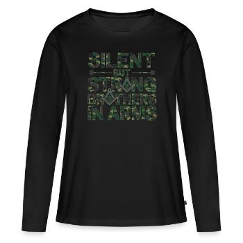 Maçon Maçon Maçon Camo Franc-maçon - T-shirt manches longues Premium bio Femme - noir - Devant - Julia (174cm)