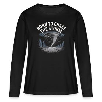 Costume de chasseur de tempête Chasseur de tempête - T-shirt manches longues Premium bio Femme - noir - Devant - Julia (174cm)