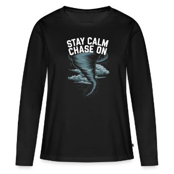 Costume de chasseur de tempête Chasseur de tempête - T-shirt manches longues Premium bio Femme - noir - Devant - Julia (174cm)