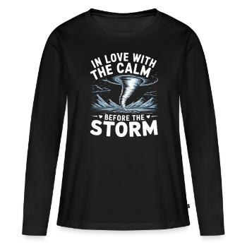 Costume de chasseur de tempête Chasseur de tempête - T-shirt manches longues Premium bio Femme - noir - Devant - Julia (174cm)