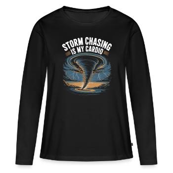 Costume de chasseur de tempête Chasseur de tempête - T-shirt manches longues Premium bio Femme - noir - Devant - Julia (174cm)
