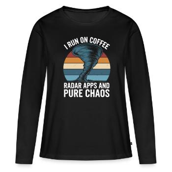 Costume de chasseur de tempête Chasseur de tempête - T-shirt manches longues Premium bio Femme - noir - Devant - Julia (174cm)
