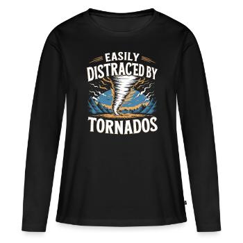 Costume de chasseur de tempête Chasseur de tempête - T-shirt manches longues Premium bio Femme - noir - Devant - Julia (174cm)