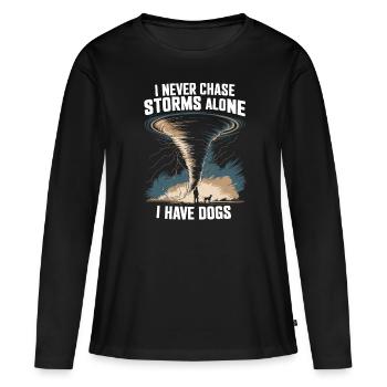Costume de chasseur de tempête Chasseur de tempête - T-shirt manches longues Premium bio Femme - noir - Devant - Julia (174cm)