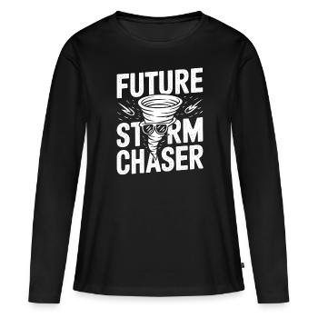 Costume de chasseur de tempête Chasseur de tempête - T-shirt manches longues Premium bio Femme - noir - Devant - Julia (174cm)