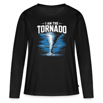 Costume de chasseur de tempête Chasseur de tempête - T-shirt manches longues Premium bio Femme - noir - Devant - Julia (174cm)