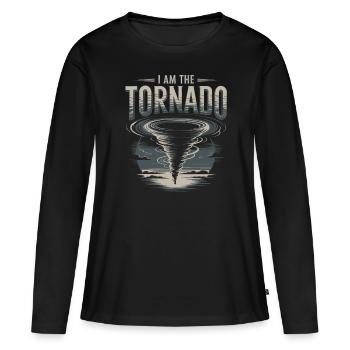 Costume de chasseur de tempête Chasseur de tempête - T-shirt manches longues Premium bio Femme - noir - Devant - Julia (174cm)