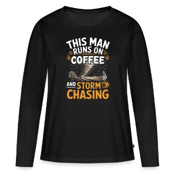 Costume de chasseur de tempête Chasseur de tempête - T-shirt manches longues Premium bio Femme - noir - Devant - Julia (174cm)