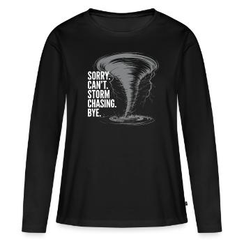 Costume de chasseur de tempête Chasseur de tempête - T-shirt manches longues Premium bio Femme - noir - Devant - Julia (174cm)