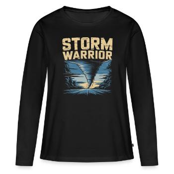 Costume de chasseur de tempête Chasseur de tempête - T-shirt manches longues Premium bio Femme - noir - Devant - Julia (174cm)