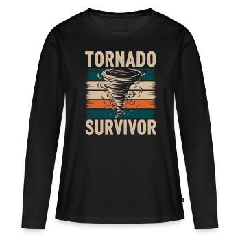 Costume de chasseur de tempête Chasseur de tempête - T-shirt manches longues Premium bio Femme - noir - Devant - Julia (174cm)