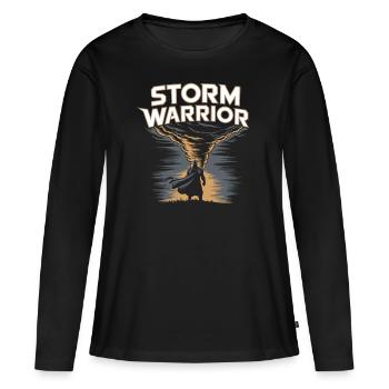 Costume de chasseur de tempête Chasseur de tempête - T-shirt manches longues Premium bio Femme - noir - Devant - Julia (174cm)
