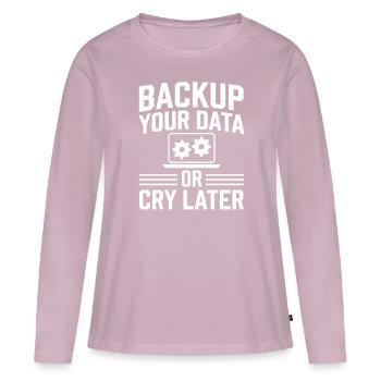 Administrator Support Nerd Computer Tech - Women's Premium Organic Long Sleeve Shirt - dusky pink - Front - Julia (174cm)