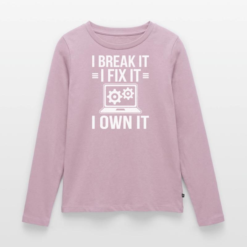 Administrator Support Nerd Computer Tech Women's Premium Organic Long Sleeve Shirt