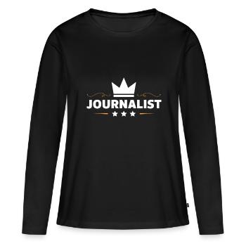 Journalist Beruf - Frauen Premium Bio Langarmshirt - Schwarz - Vorne - Julia (174cm)
