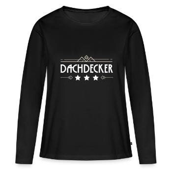 Dachdecker Beruf - Frauen Premium Bio Langarmshirt - Schwarz - Vorne - Julia (174cm)