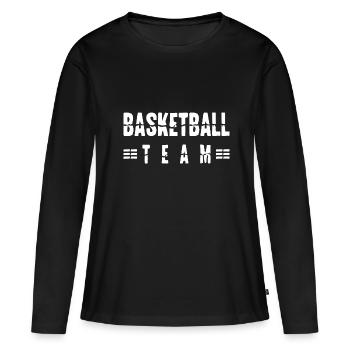 Équipe de basket-ball - T-shirt manches longues Premium bio Femme - noir - Devant - Julia (174cm)