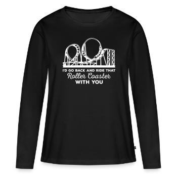 Roller Coaster With You - Women's Premium Organic Long Sleeve Shirt - black - Front - Julia (174cm)