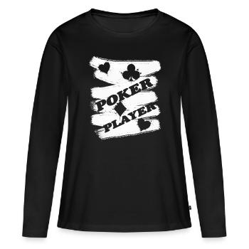 Poker Player Design - Frauen Premium Bio Langarmshirt - Schwarz - Vorne - Julia (174cm)