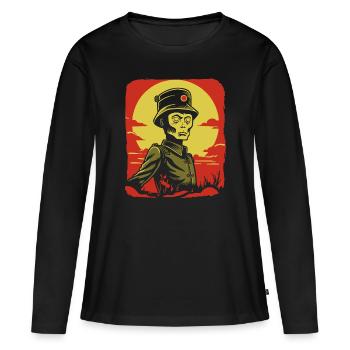 Asian Cartoon Mate - Women's Premium Organic Long Sleeve Shirt - black - Front - Julia (174cm)